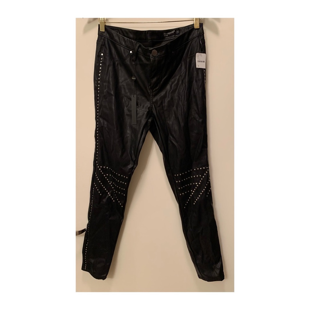 Blank NYC Vegan Leather Studded Skinny Pants